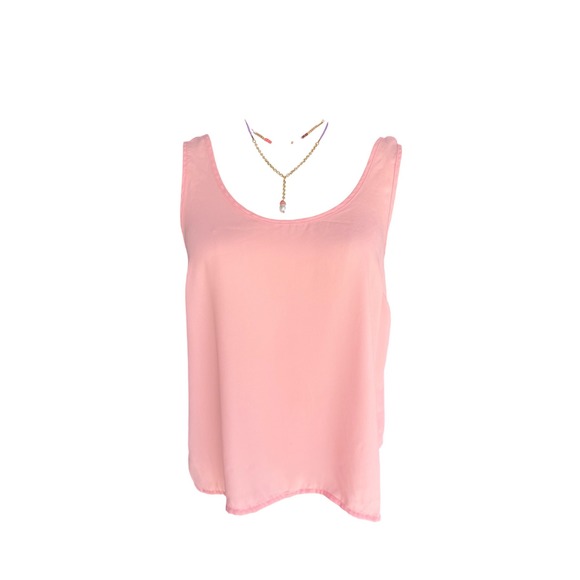 Forever 21 Tops - Forever 21 Pink Sleeveless Scoop Neck Tank Top Blouse Small